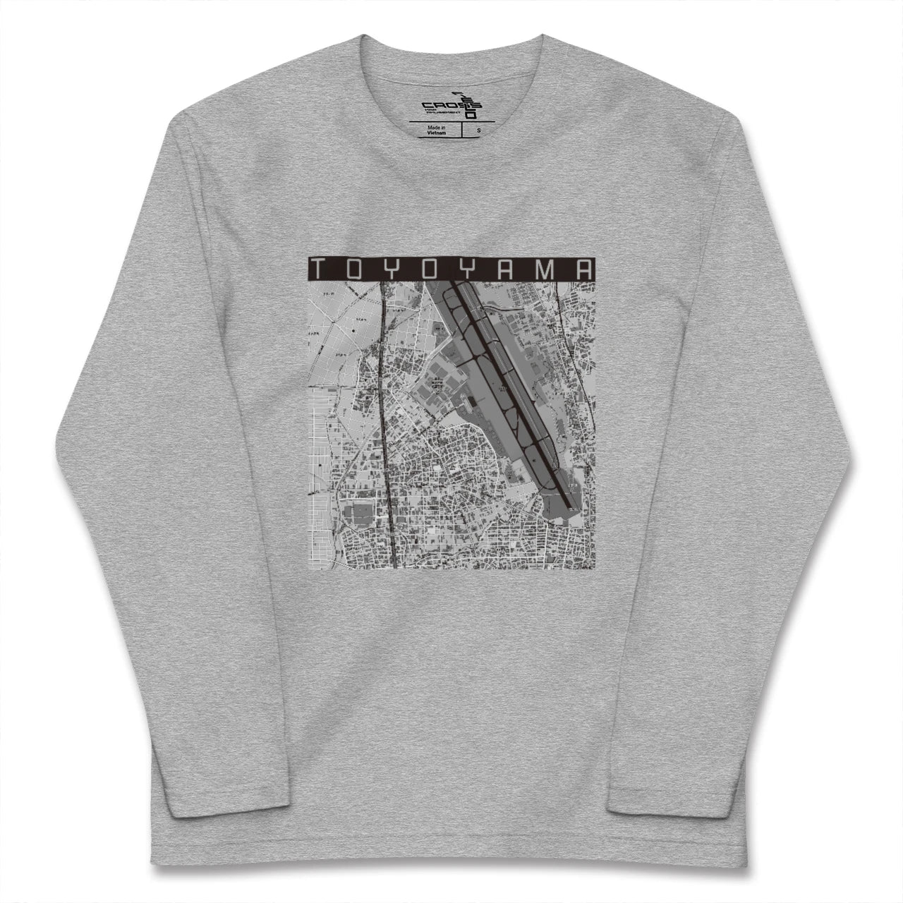 【豊山(愛知県)】地図柄ロングスリーブTシャツ