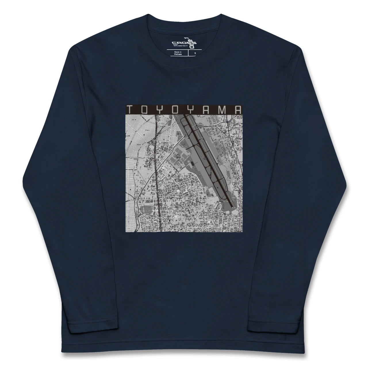 【豊山(愛知県)】地図柄ロングスリーブTシャツ
