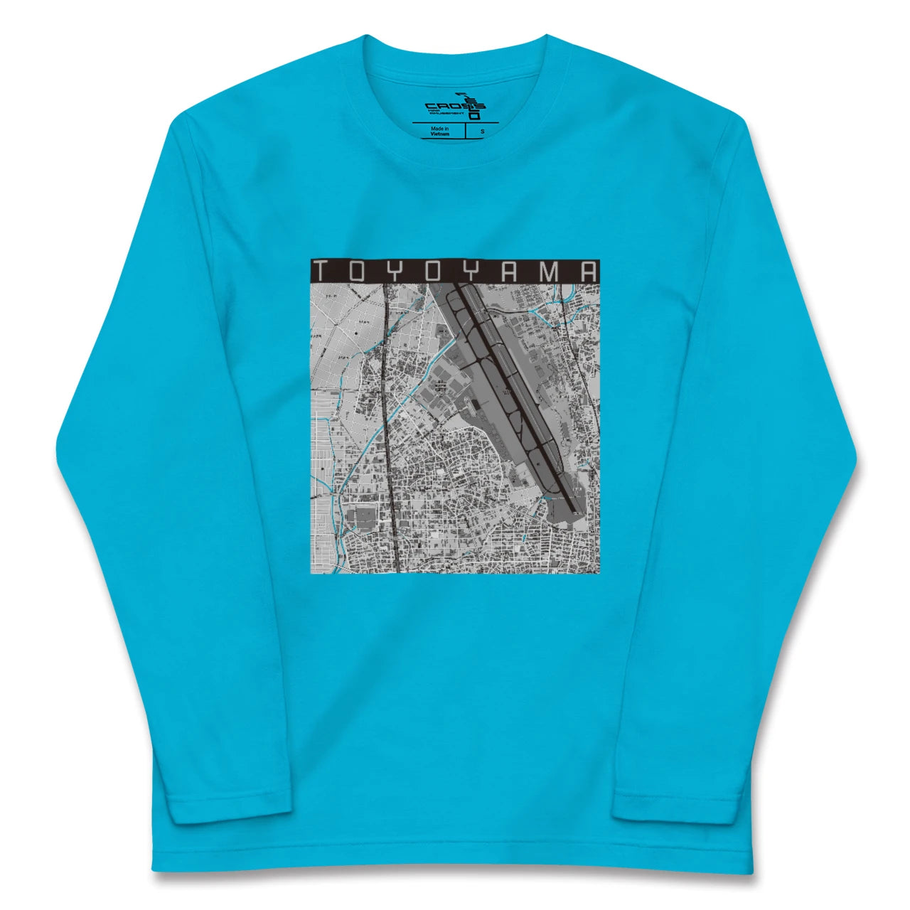 【豊山(愛知県)】地図柄ロングスリーブTシャツ