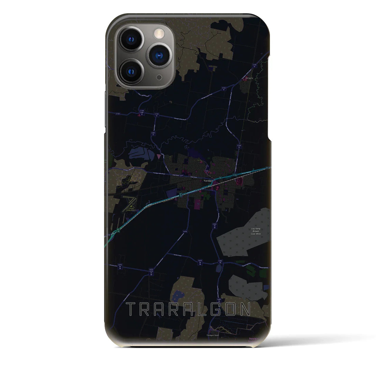 【トララルゴン(オーストラリア)】地図柄iPhoneケース(バックカバータイプ)