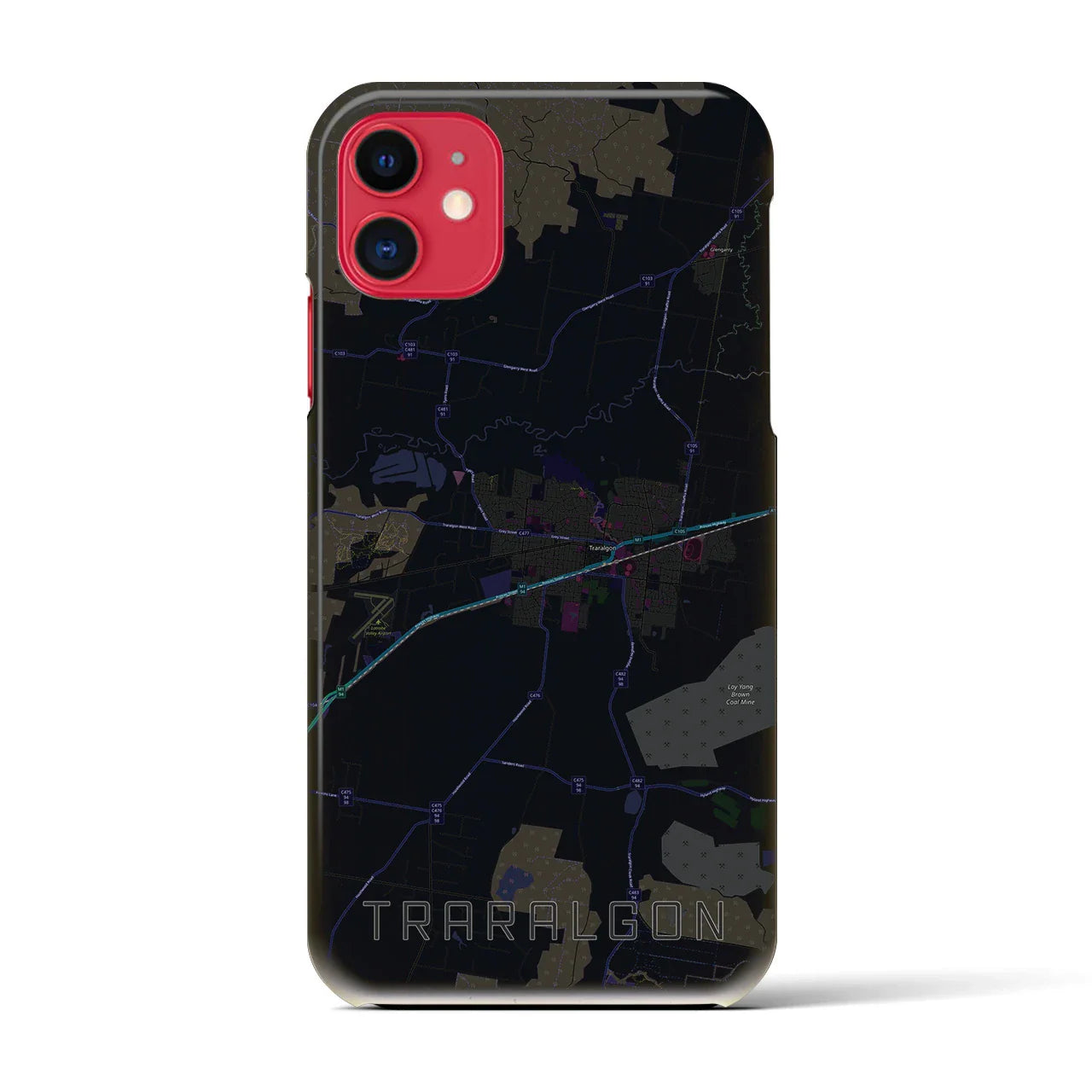 【トララルゴン(オーストラリア)】地図柄iPhoneケース(バックカバータイプ)