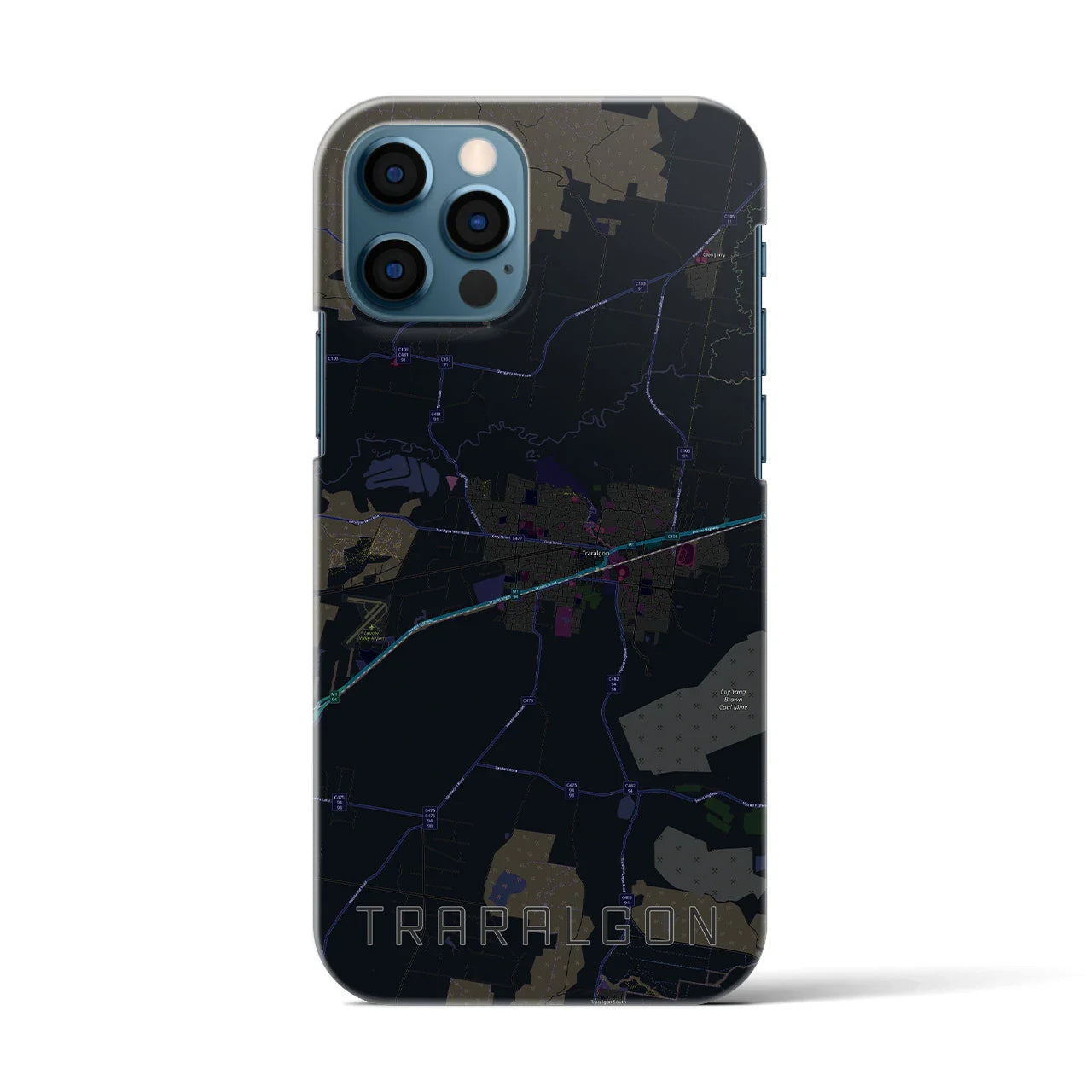 【トララルゴン(オーストラリア)】地図柄iPhoneケース(バックカバータイプ)