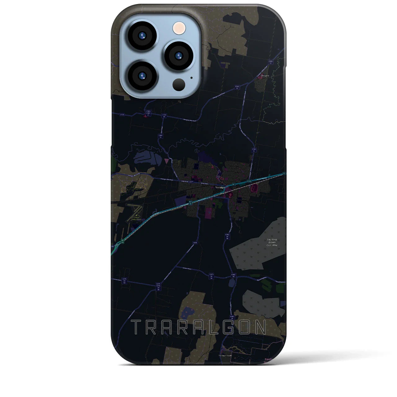 【トララルゴン(オーストラリア)】地図柄iPhoneケース(バックカバータイプ)