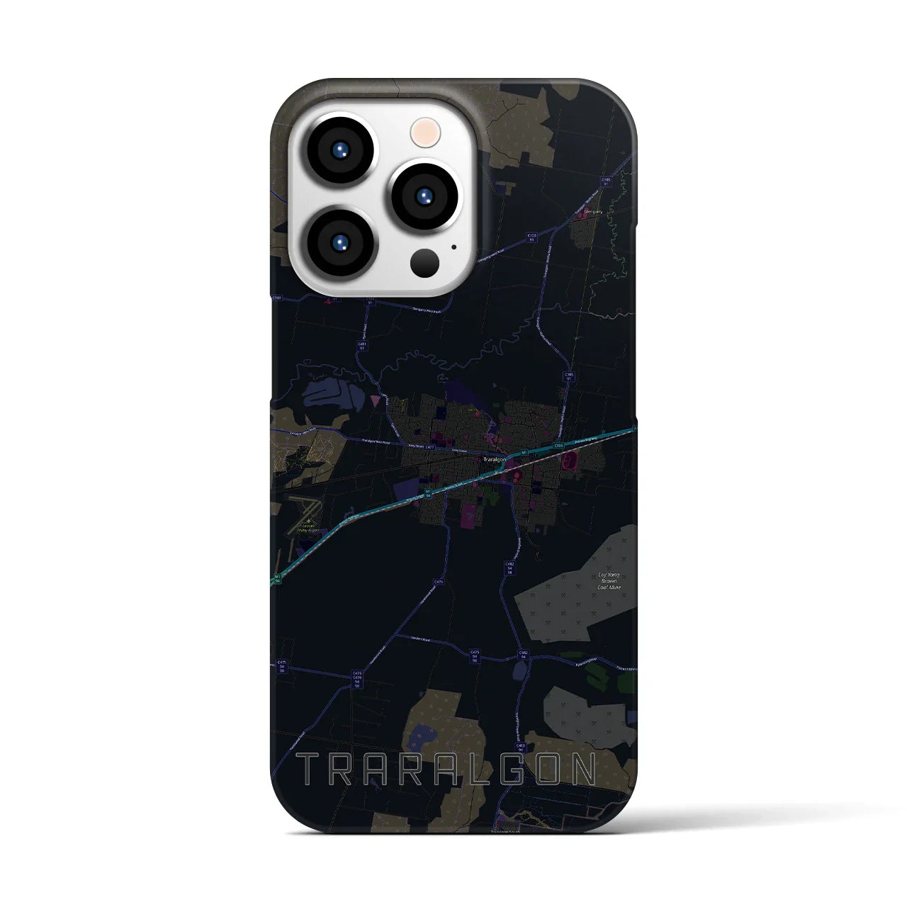 【トララルゴン(オーストラリア)】地図柄iPhoneケース(バックカバータイプ)