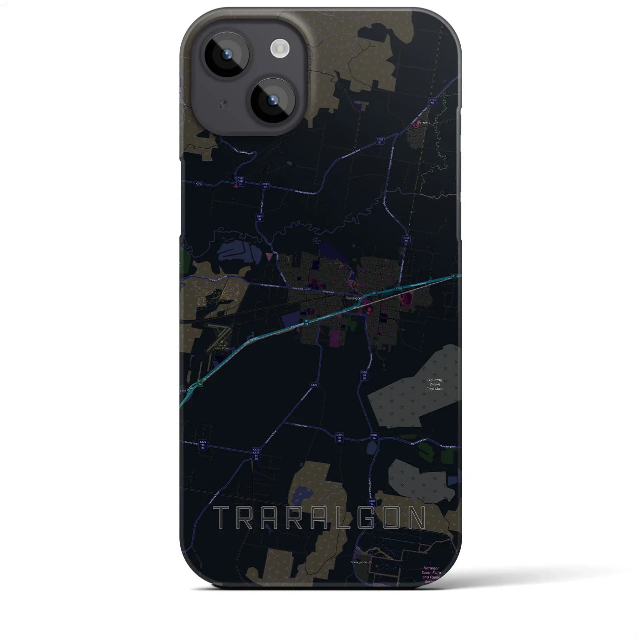 【トララルゴン(オーストラリア)】地図柄iPhoneケース(バックカバータイプ)