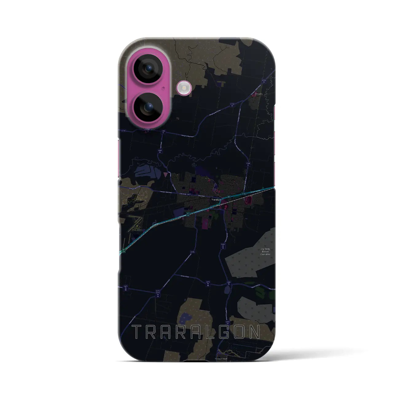 【トララルゴン(オーストラリア)】地図柄iPhoneケース(バックカバータイプ)