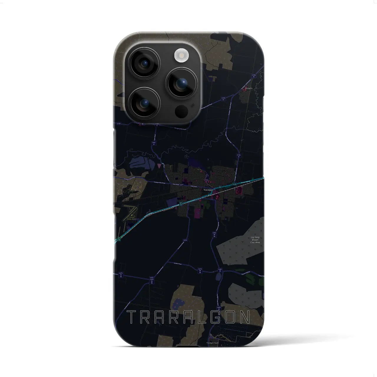 【トララルゴン(オーストラリア)】地図柄iPhoneケース(バックカバータイプ)