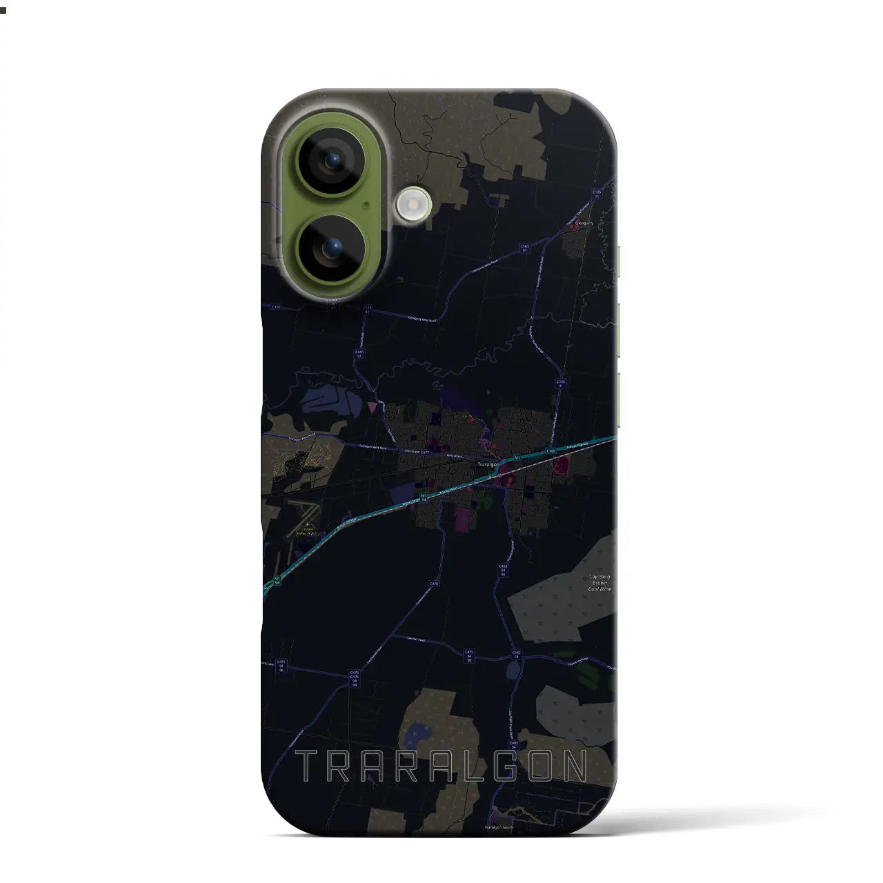 【トララルゴン(オーストラリア)】地図柄iPhoneケース(バックカバータイプ)