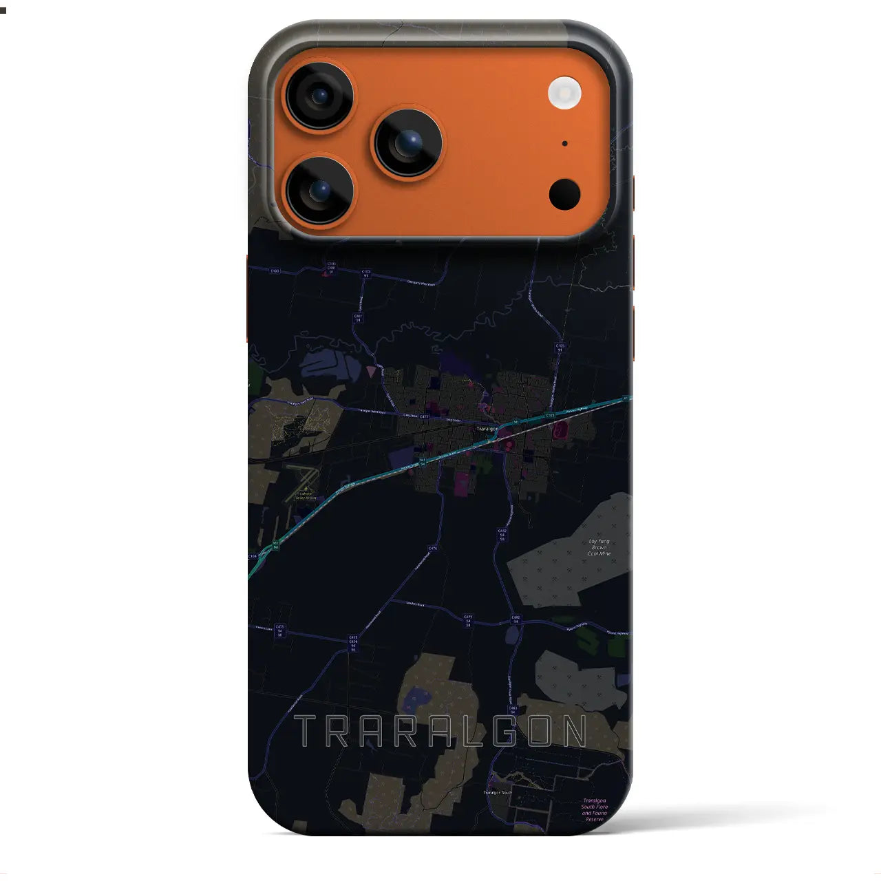 【トララルゴン(オーストラリア)】地図柄iPhoneケース(バックカバータイプ)