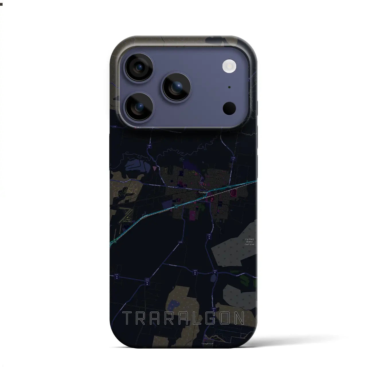 【トララルゴン(オーストラリア)】地図柄iPhoneケース(バックカバータイプ)