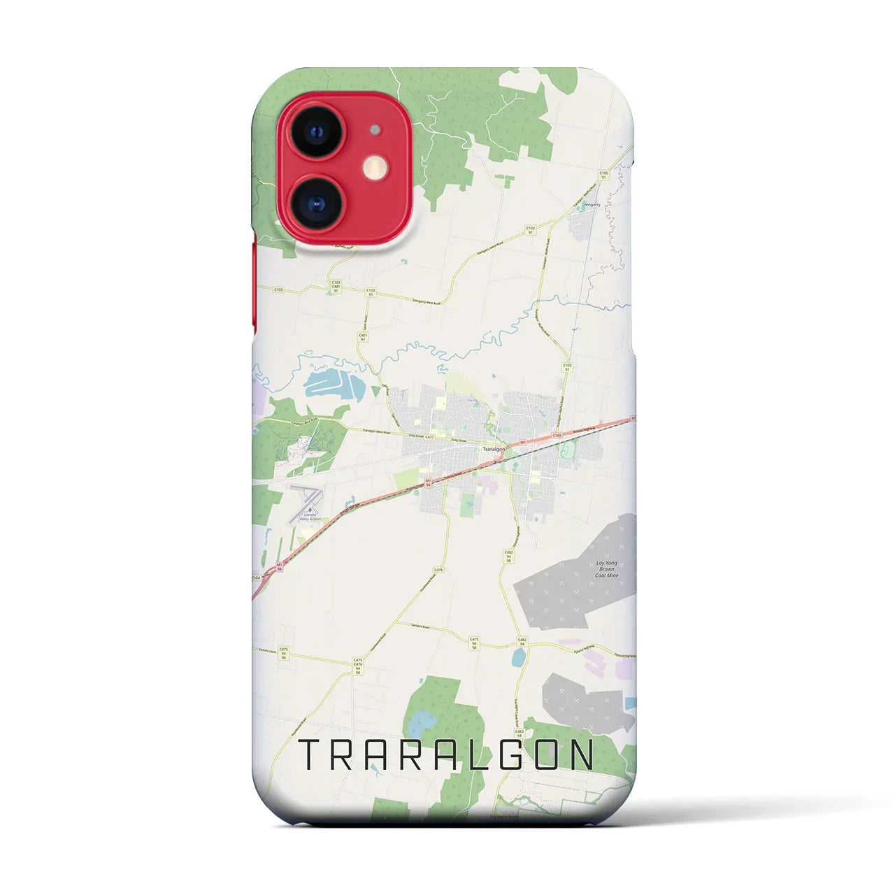 【トララルゴン(オーストラリア)】地図柄iPhoneケース(バックカバータイプ)