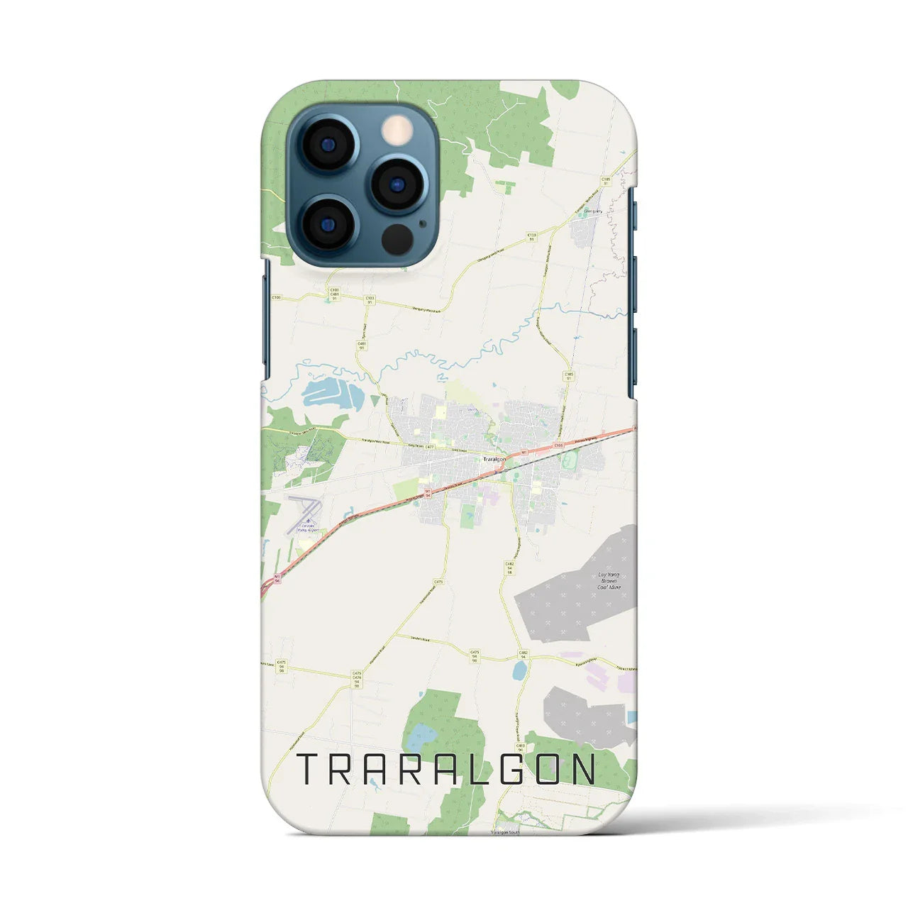 【トララルゴン(オーストラリア)】地図柄iPhoneケース(バックカバータイプ)