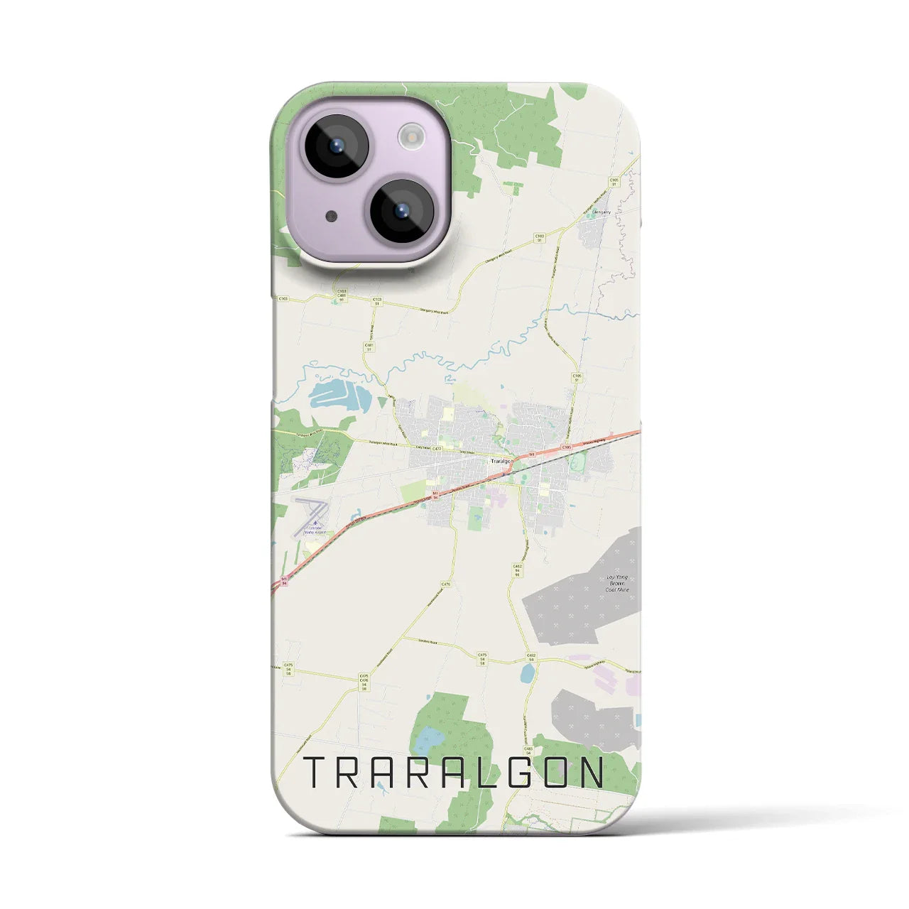 【トララルゴン(オーストラリア)】地図柄iPhoneケース(バックカバータイプ)