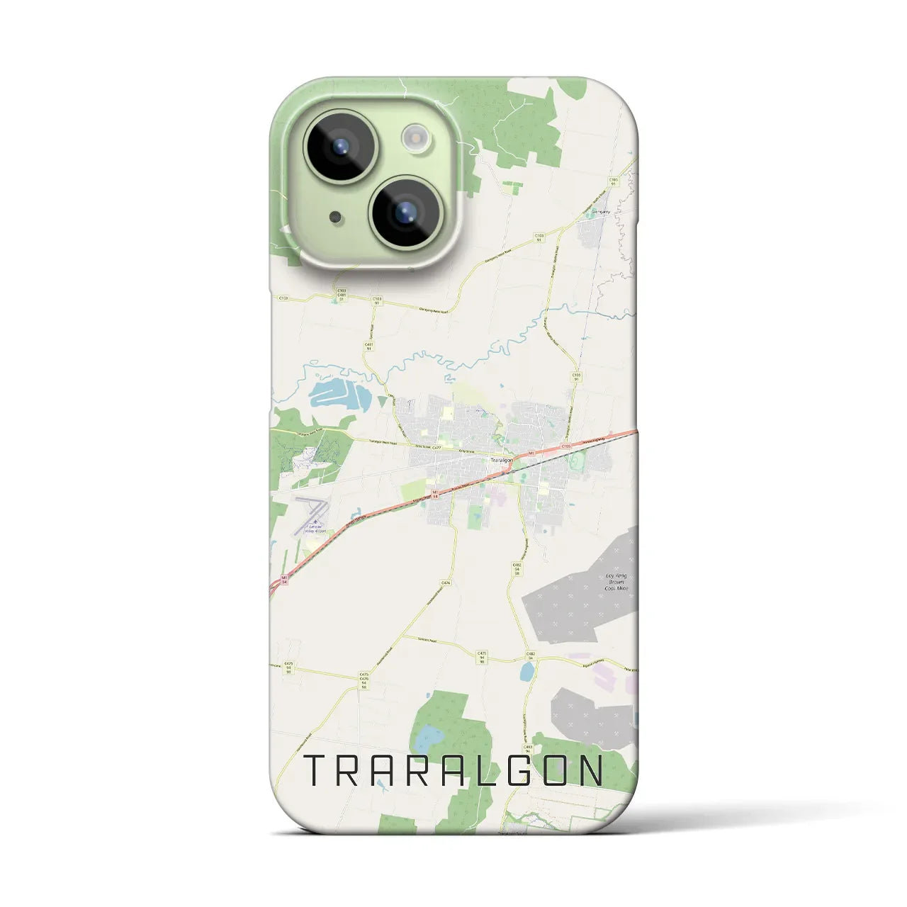 【トララルゴン(オーストラリア)】地図柄iPhoneケース(バックカバータイプ)