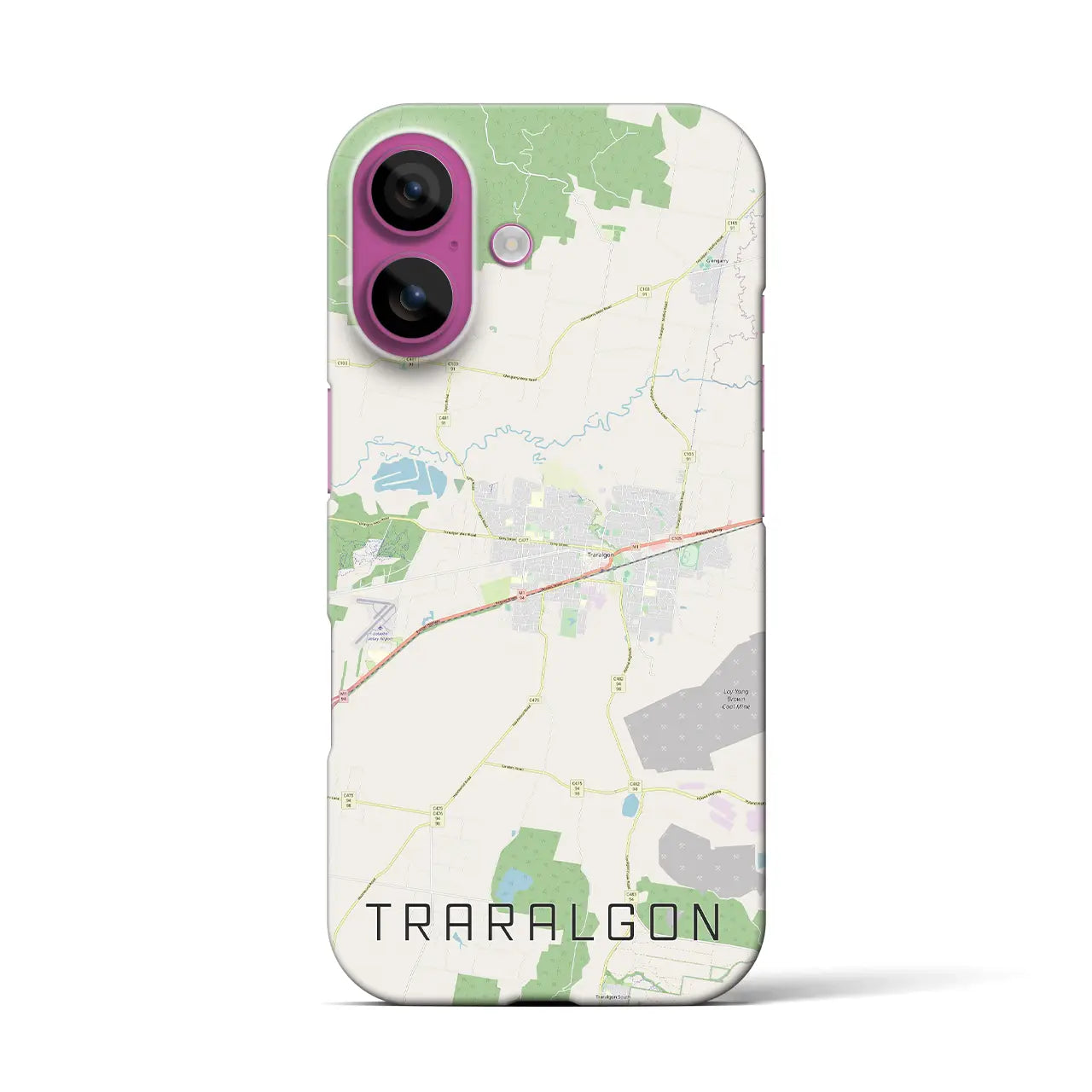 【トララルゴン(オーストラリア)】地図柄iPhoneケース(バックカバータイプ)