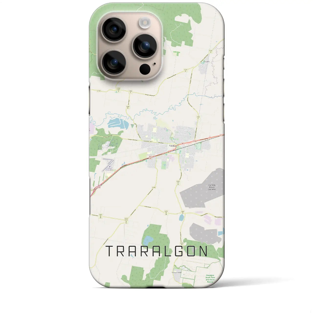 【トララルゴン(オーストラリア)】地図柄iPhoneケース(バックカバータイプ)