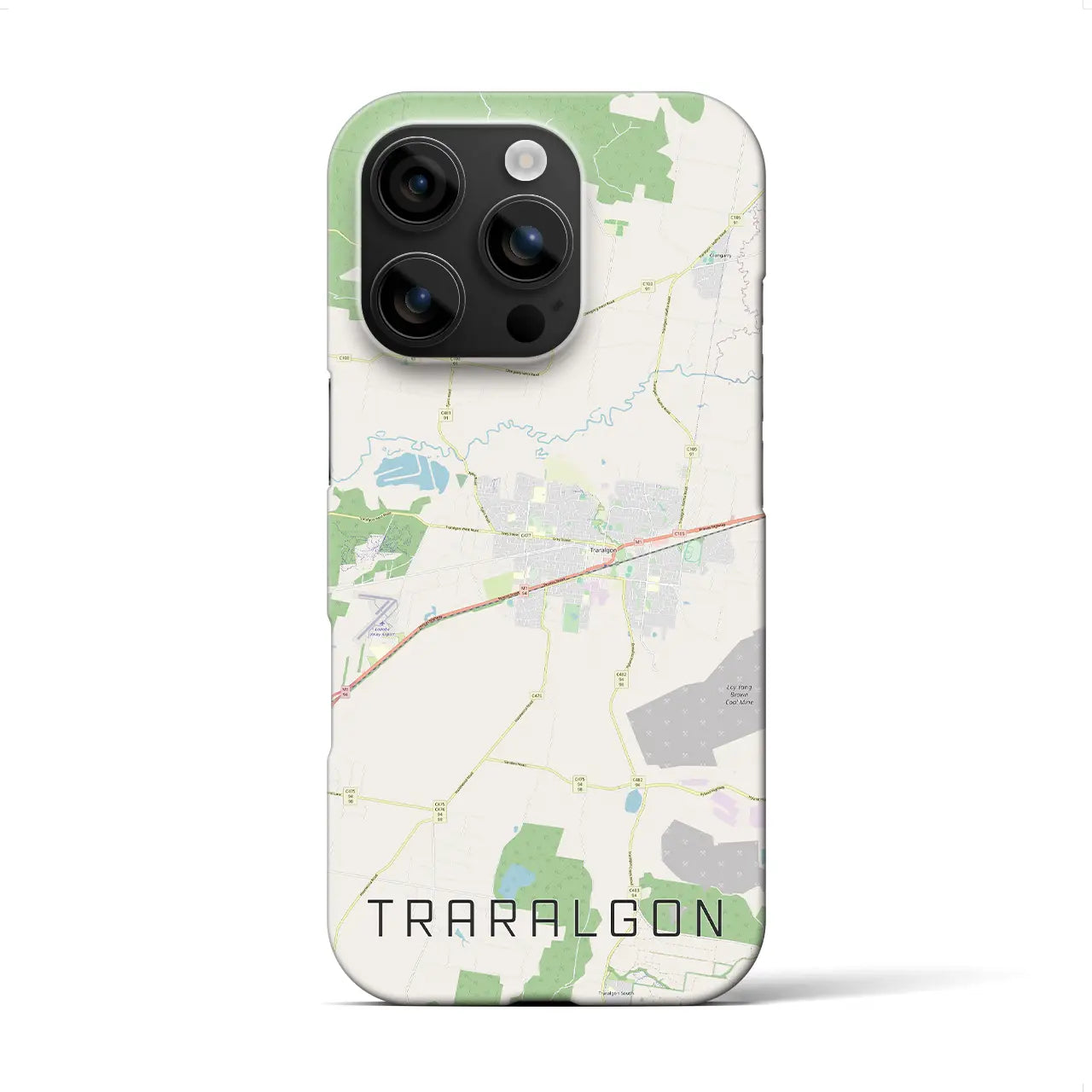 【トララルゴン(オーストラリア)】地図柄iPhoneケース(バックカバータイプ)