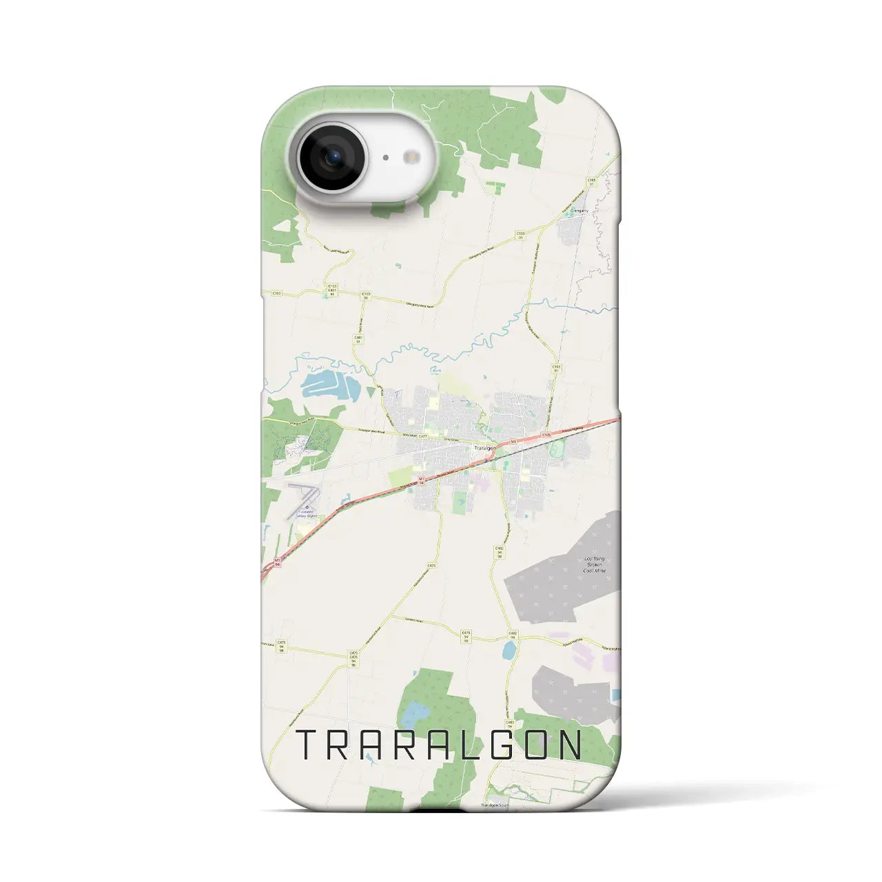 【トララルゴン(オーストラリア)】地図柄iPhoneケース(バックカバータイプ)
