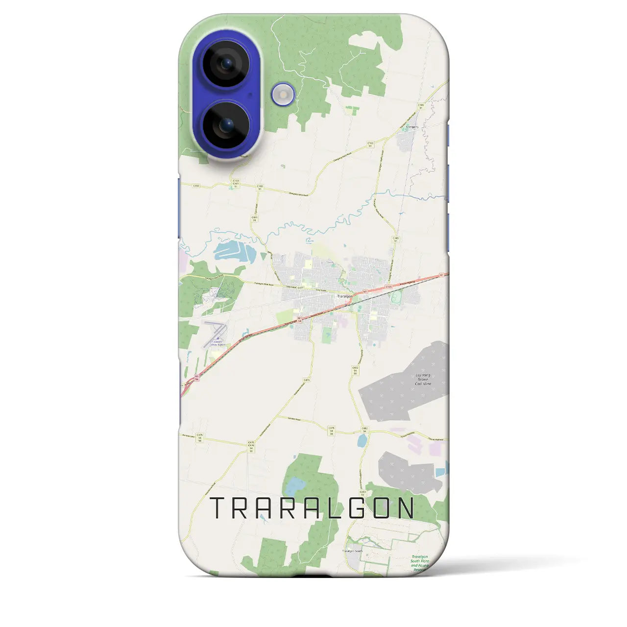 【トララルゴン(オーストラリア)】地図柄iPhoneケース(バックカバータイプ)