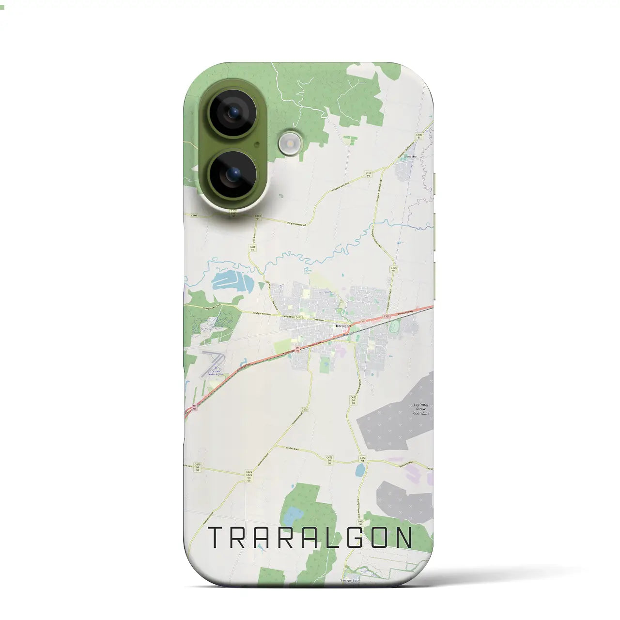 【トララルゴン(オーストラリア)】地図柄iPhoneケース(バックカバータイプ)