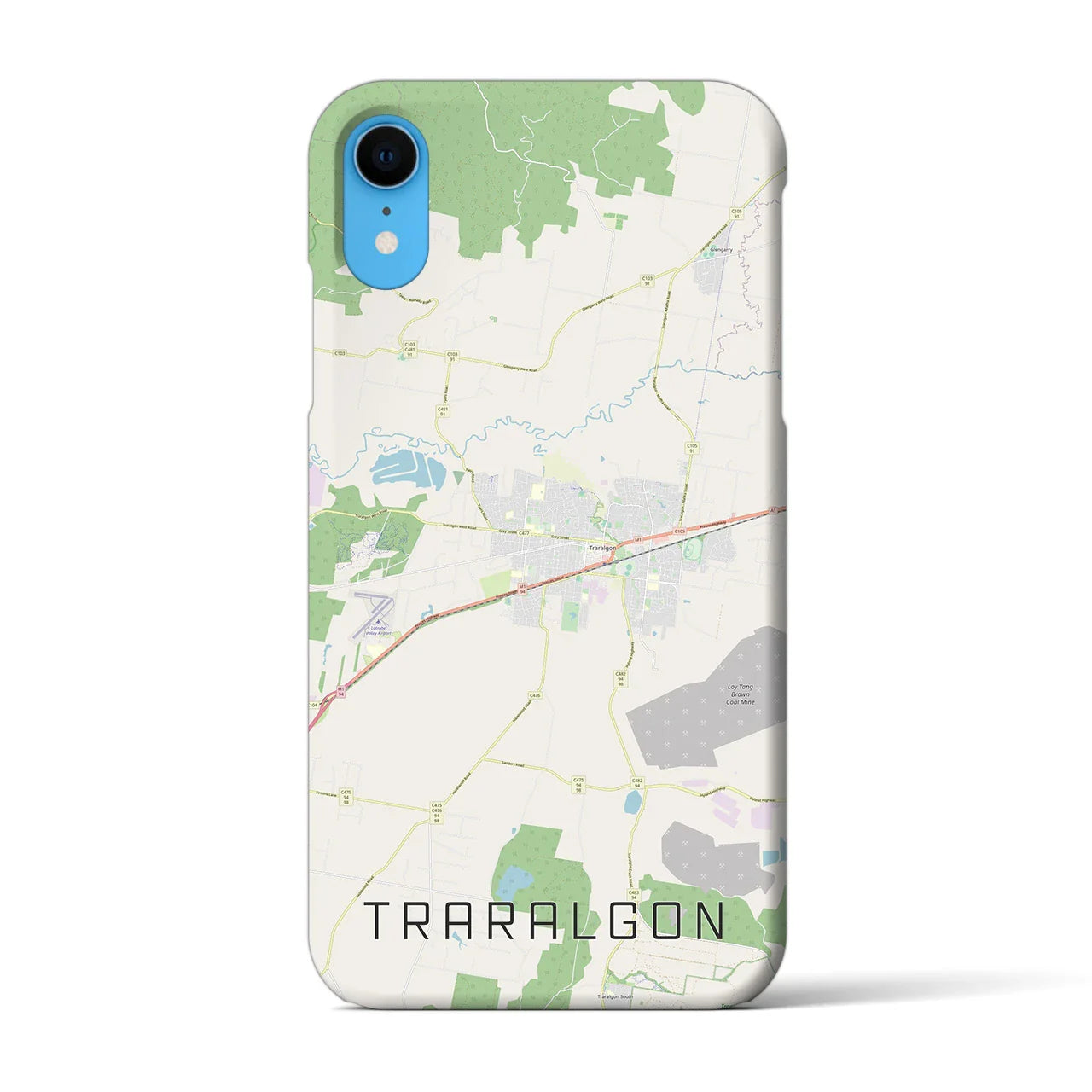 【トララルゴン(オーストラリア)】地図柄iPhoneケース(バックカバータイプ)