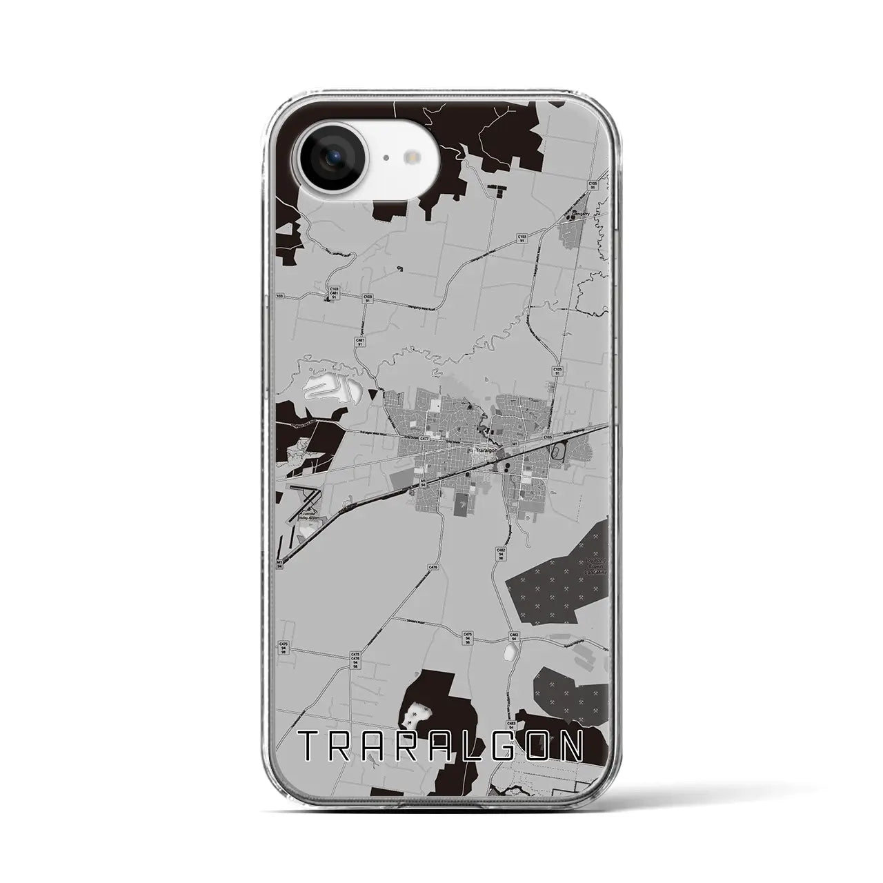 【トララルゴン(オーストラリア)】地図柄iPhoneケース(クリアタイプ)