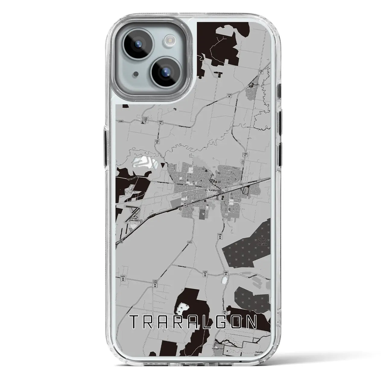 【トララルゴン(オーストラリア)】地図柄iPhoneケース(MagSafeタイプ)