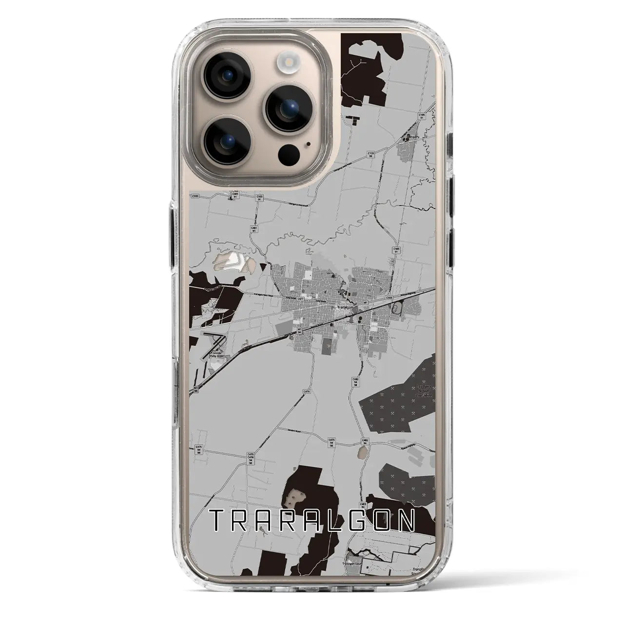 【トララルゴン(オーストラリア)】地図柄iPhoneケース(MagSafeタイプ)