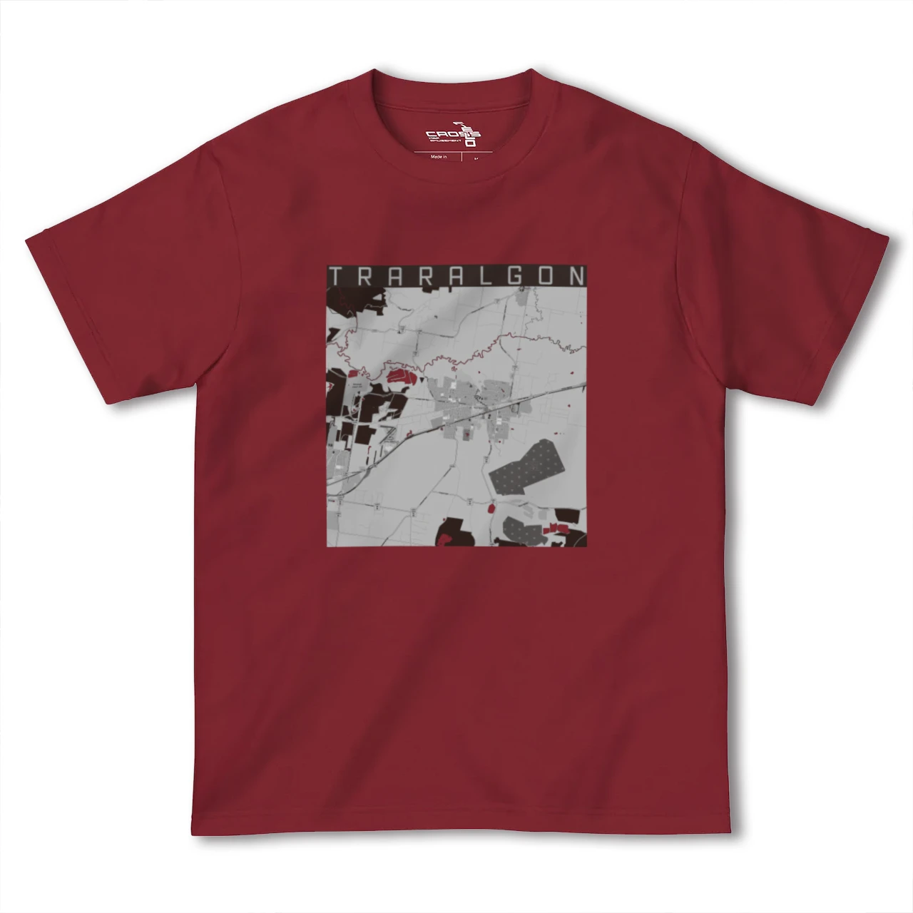【トララルゴン(オーストラリア)】地図柄ヘビーウェイトTシャツ