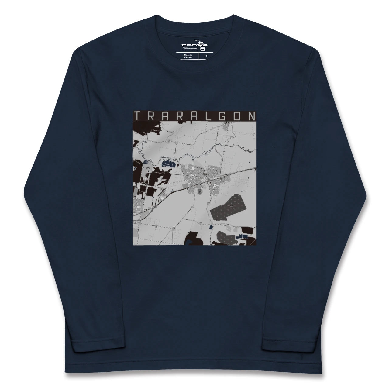 【トララルゴン(オーストラリア)】地図柄ロングスリーブTシャツ