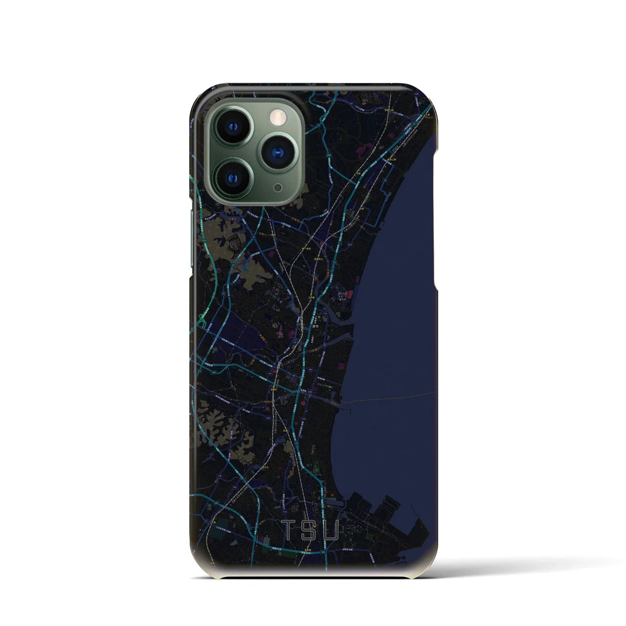 【津(三重県)】地図柄iPhoneケース(バックカバータイプ)