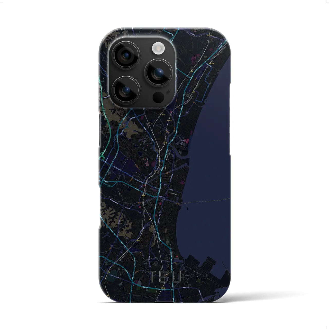 【津(三重県)】地図柄iPhoneケース(バックカバータイプ)