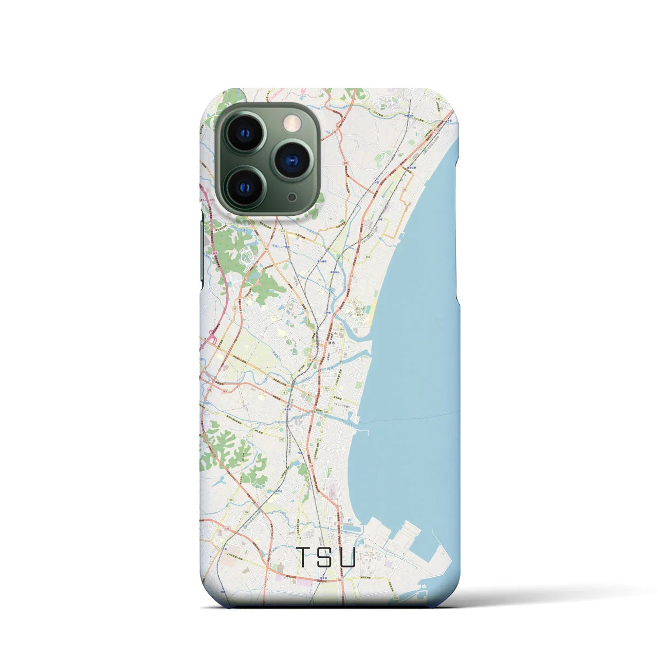 【津(三重県)】地図柄iPhoneケース(バックカバータイプ)