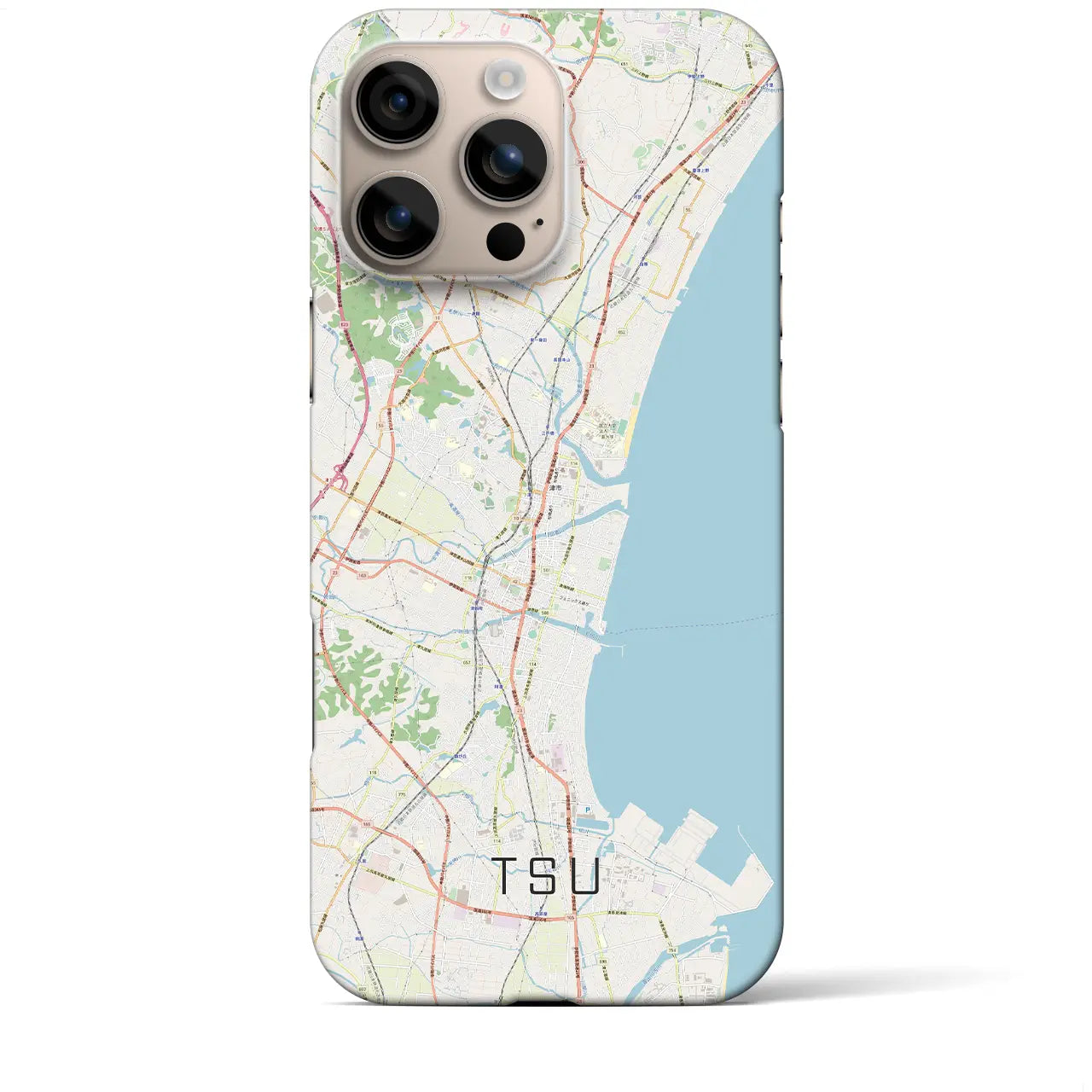 【津(三重県)】地図柄iPhoneケース(バックカバータイプ)
