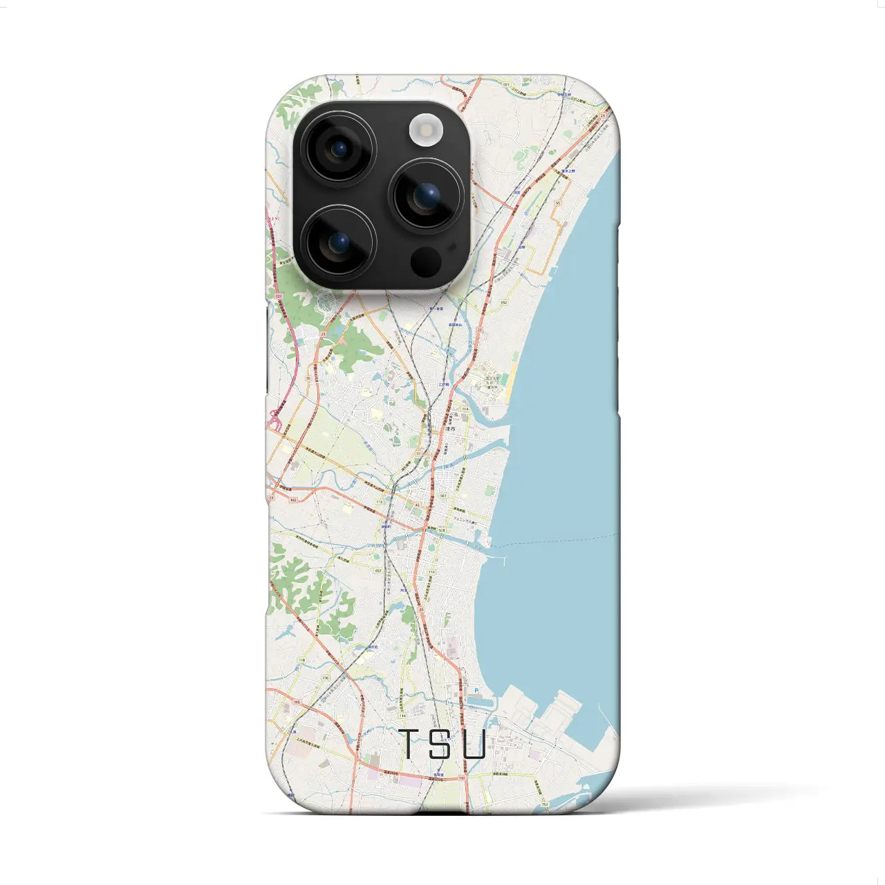 【津(三重県)】地図柄iPhoneケース(バックカバータイプ)