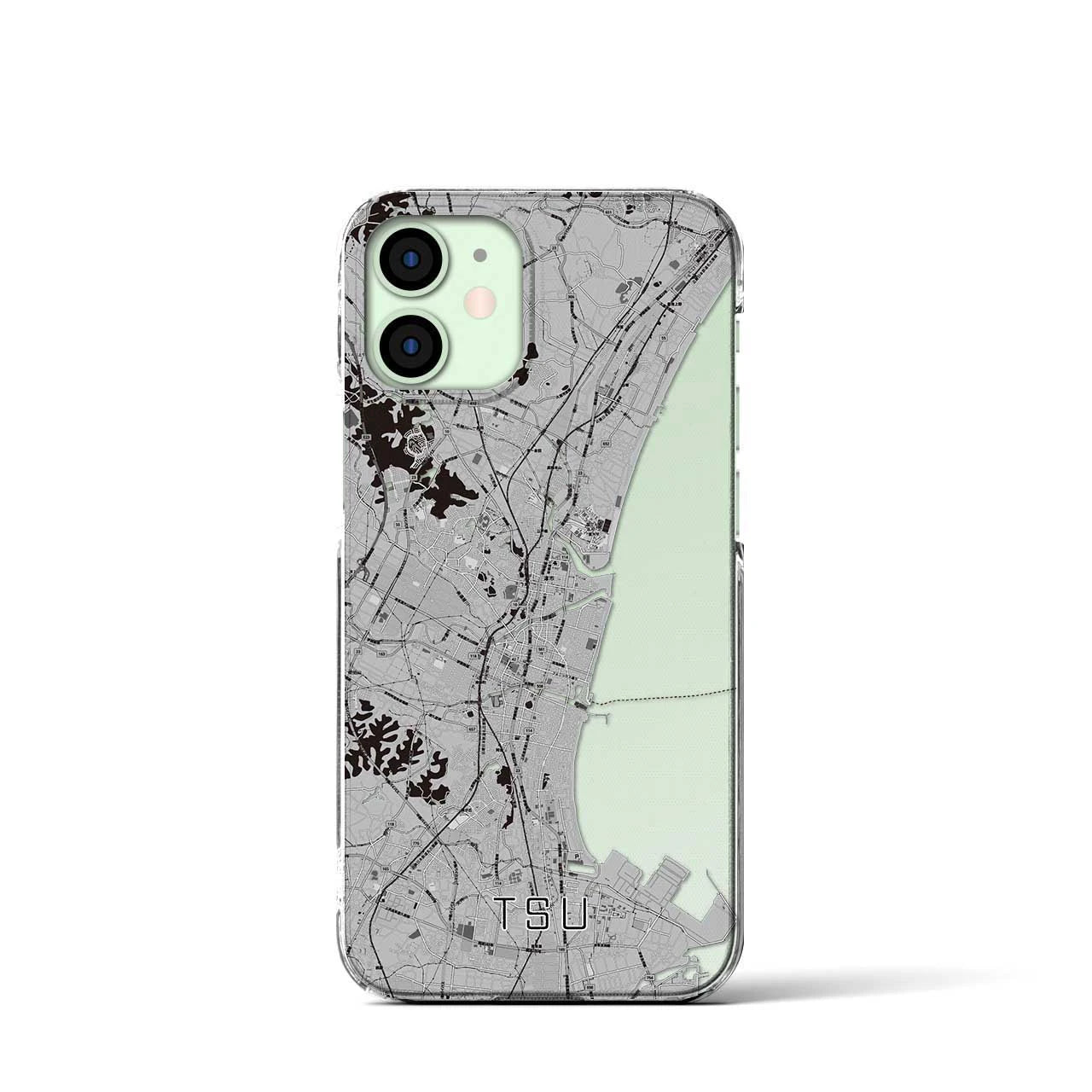 【津(三重県)】地図柄iPhoneケース(クリアタイプ)