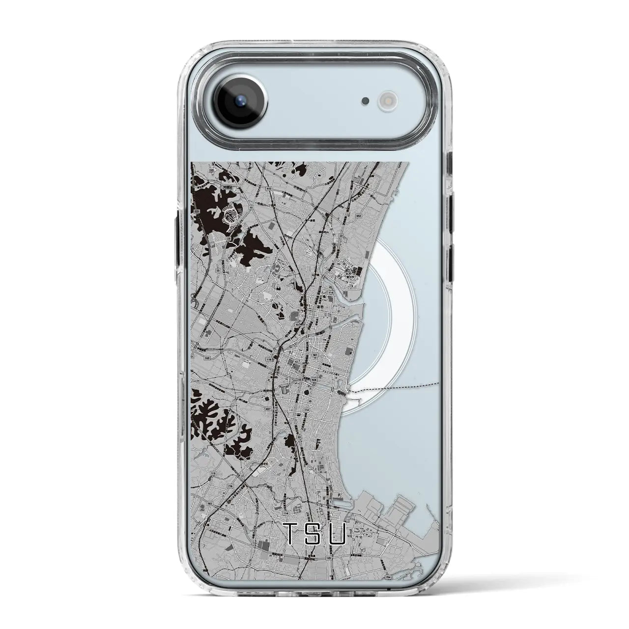 【津(三重県)】地図柄iPhoneケース(MagSafeタイプ)