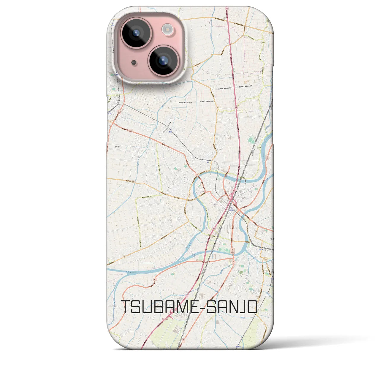 【燕三条(新潟県)】地図柄iPhoneケース(バックカバータイプ)