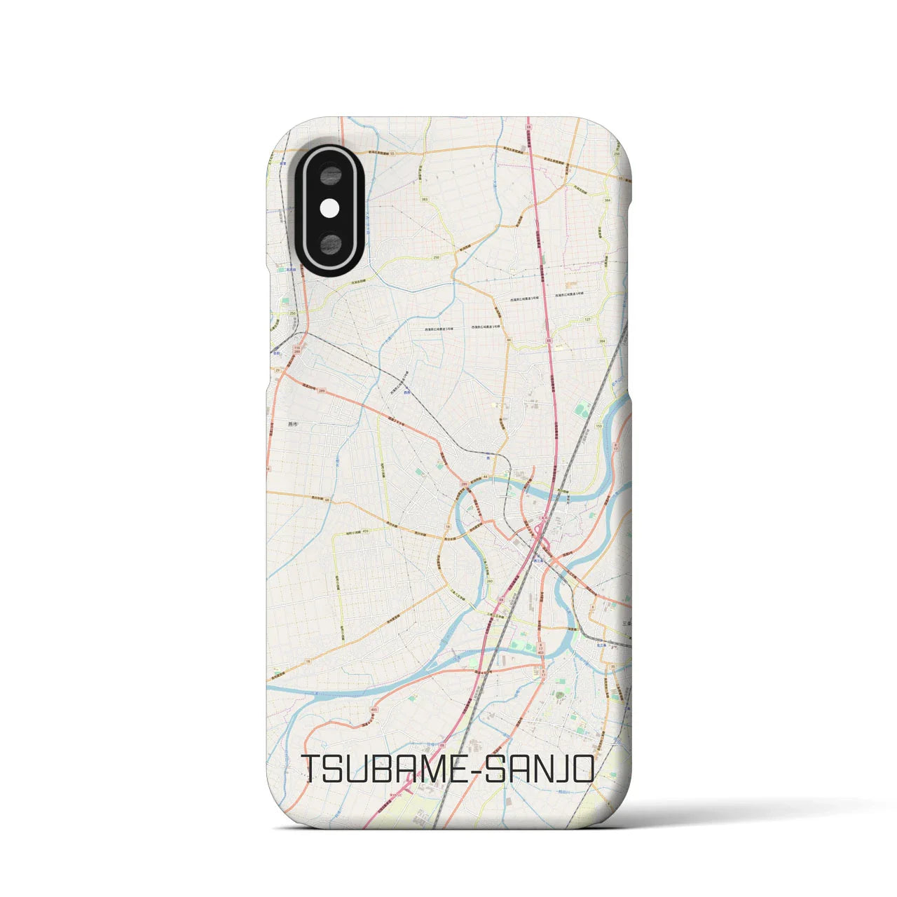 【燕三条(新潟県)】地図柄iPhoneケース(バックカバータイプ)
