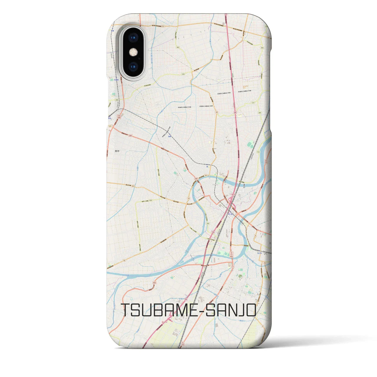【燕三条(新潟県)】地図柄iPhoneケース(バックカバータイプ)