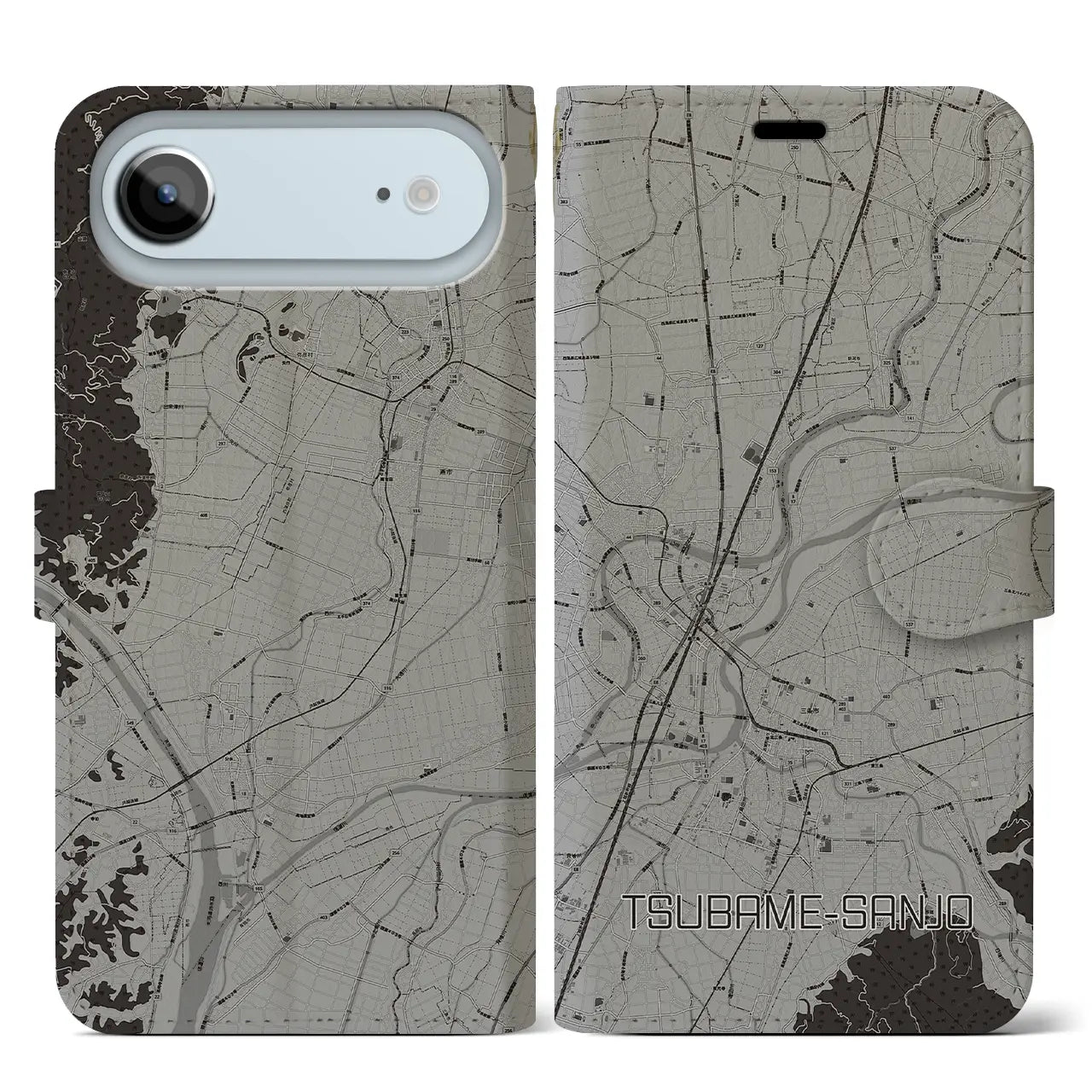 【燕三条(新潟県)】地図柄iPhoneケース(手帳タイプ)