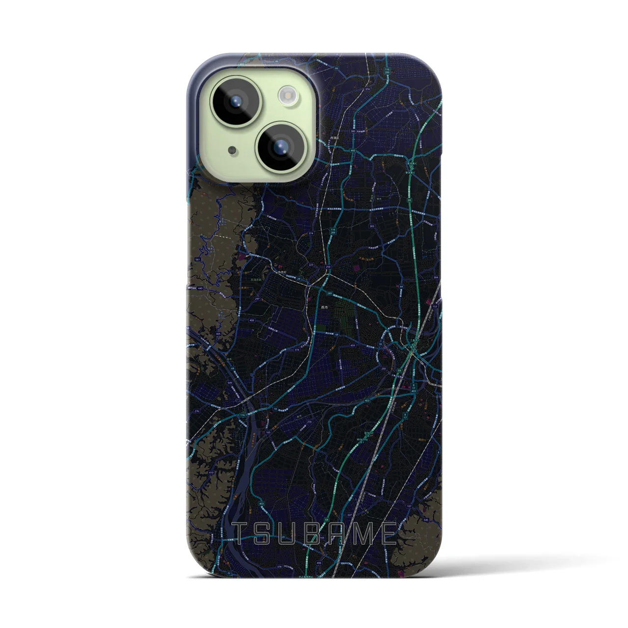 【燕(新潟県)】地図柄iPhoneケース(バックカバータイプ)