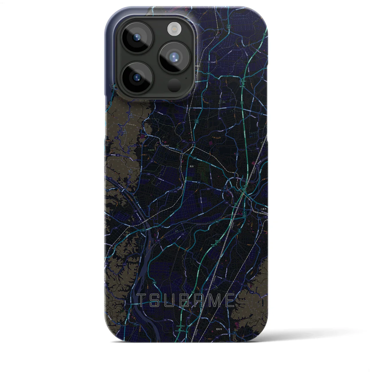 【燕(新潟県)】地図柄iPhoneケース(バックカバータイプ)