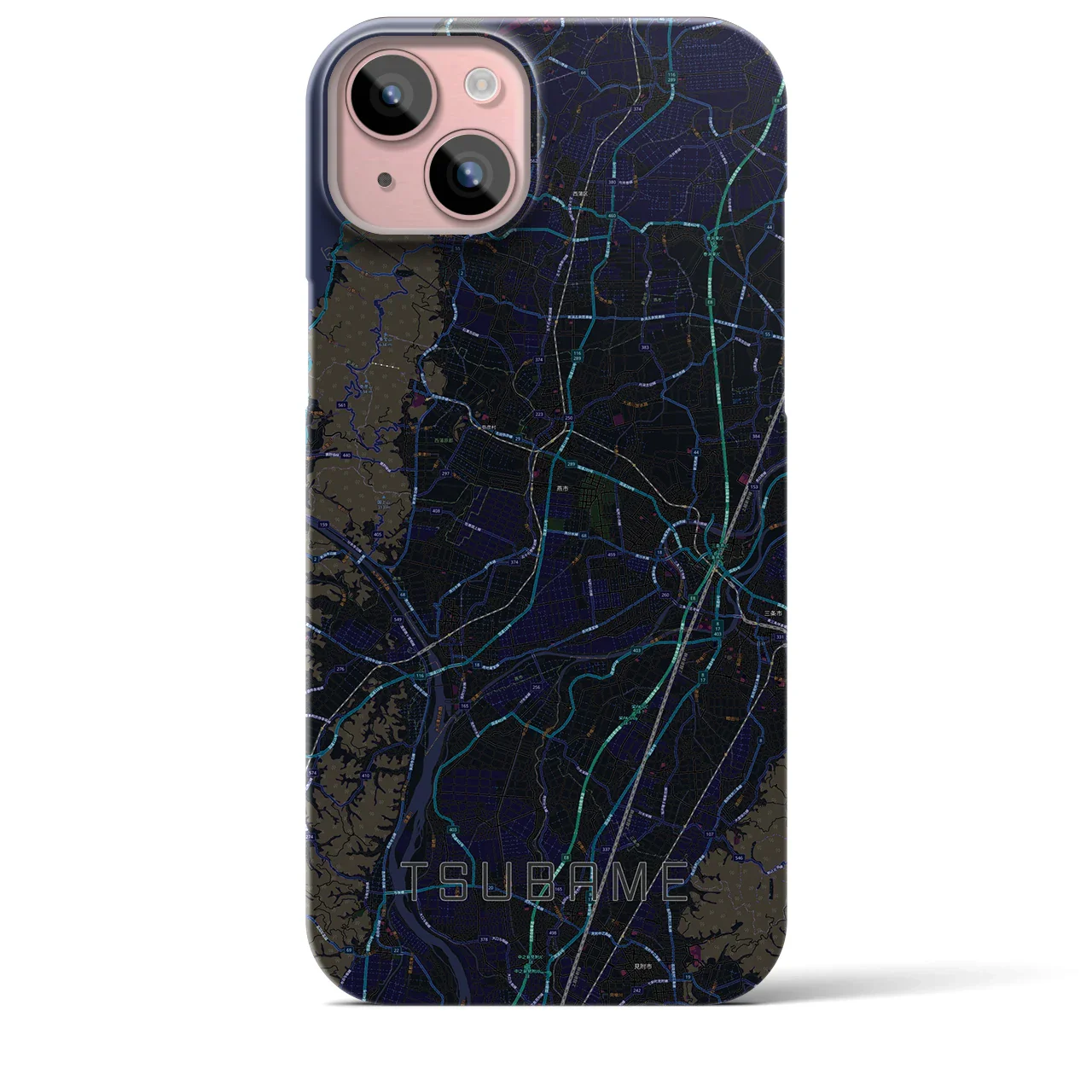 【燕(新潟県)】地図柄iPhoneケース(バックカバータイプ)