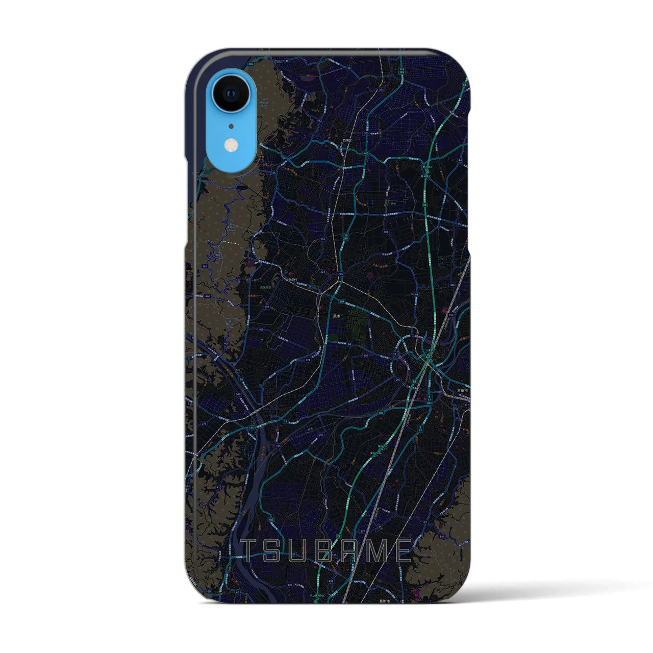 【燕(新潟県)】地図柄iPhoneケース(バックカバータイプ)