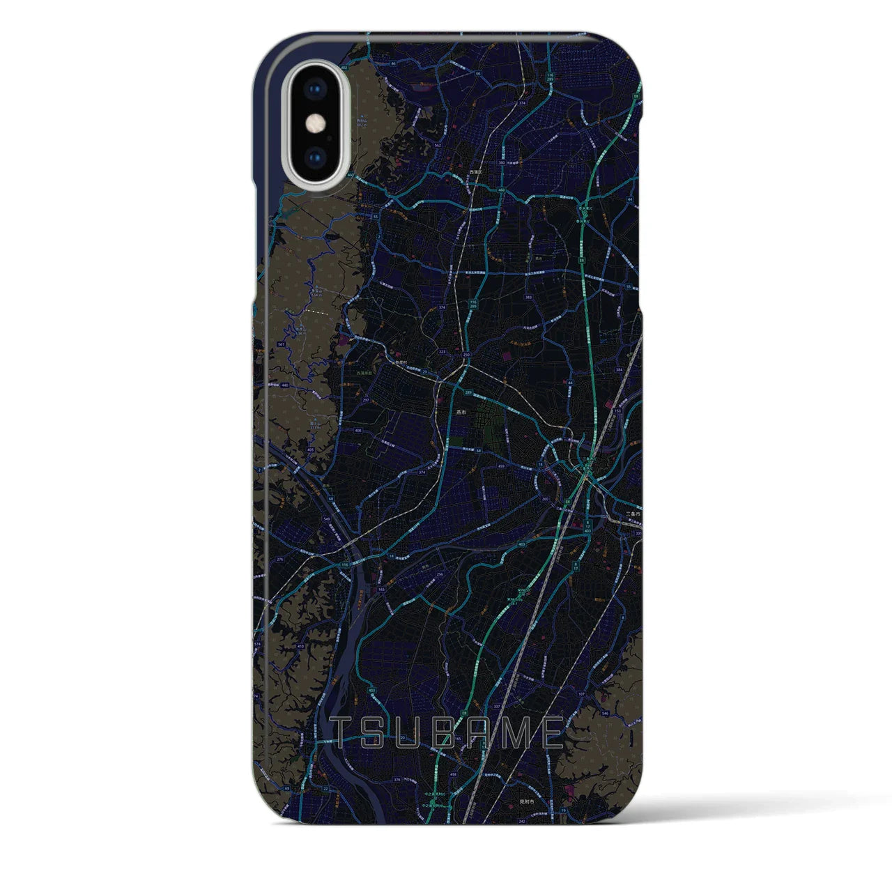 【燕(新潟県)】地図柄iPhoneケース(バックカバータイプ)