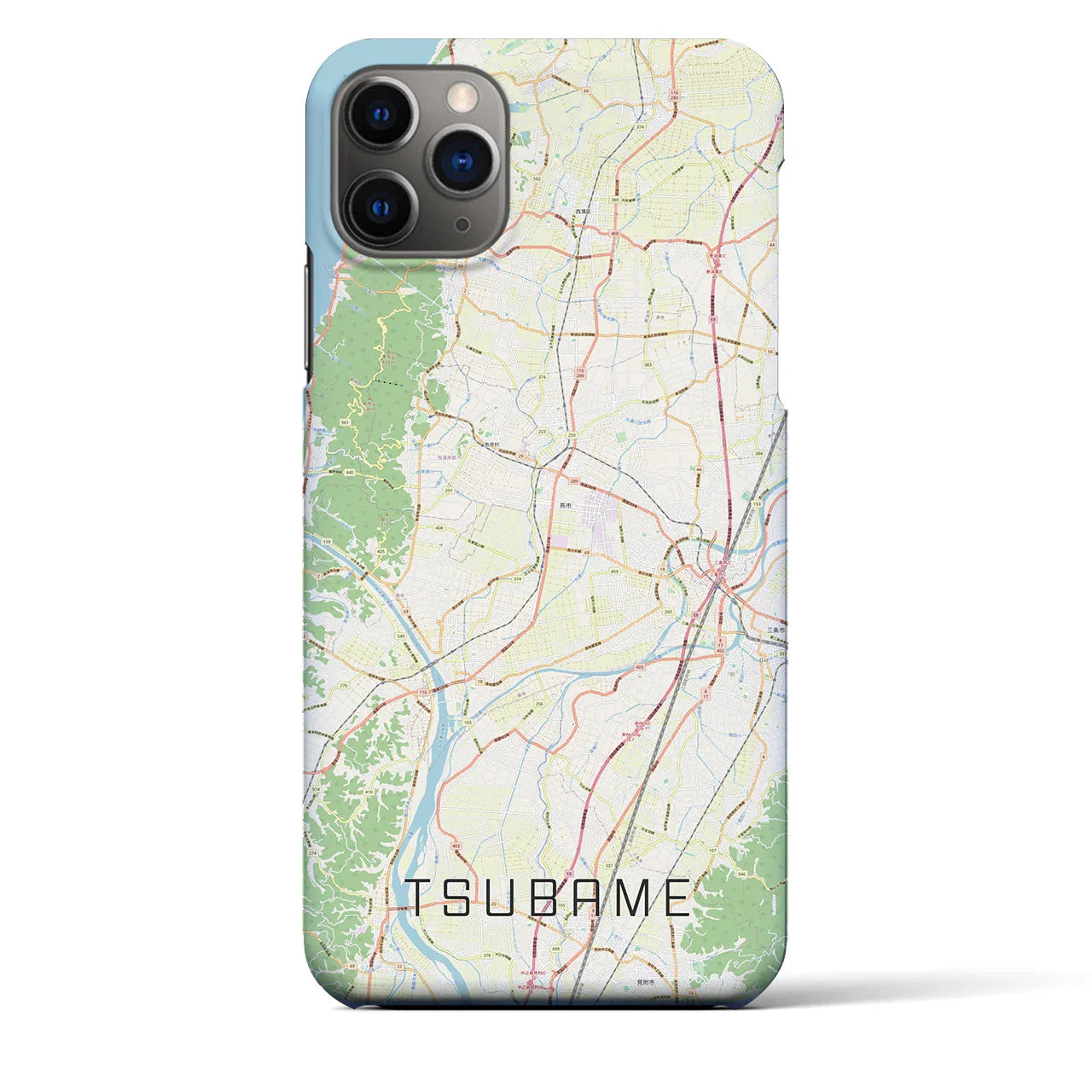 【燕(新潟県)】地図柄iPhoneケース(バックカバータイプ)