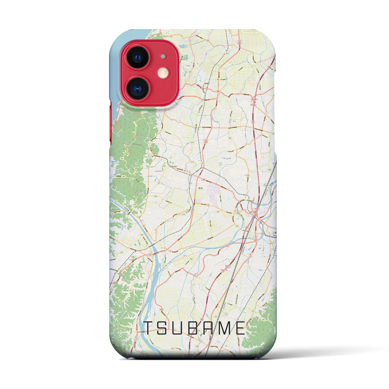 【燕(新潟県)】地図柄iPhoneケース(バックカバータイプ)