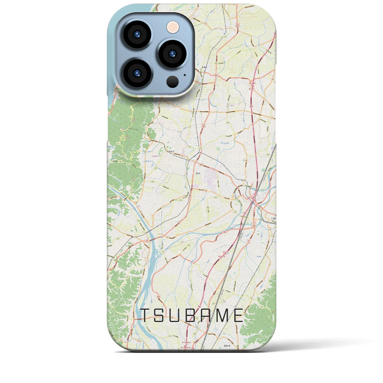 【燕(新潟県)】地図柄iPhoneケース(バックカバータイプ)