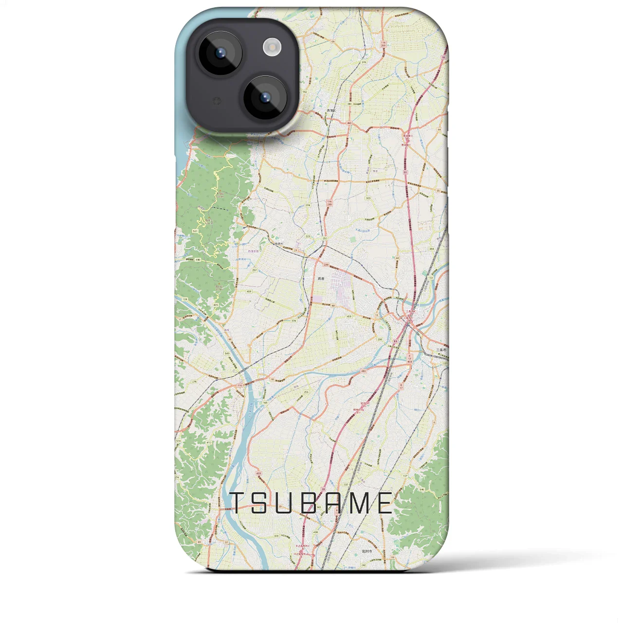 【燕(新潟県)】地図柄iPhoneケース(バックカバータイプ)